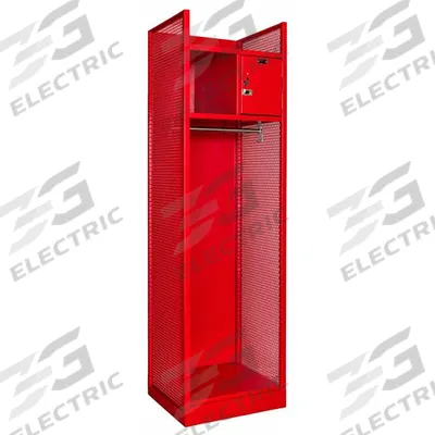 HALLOWELL Gear Locker: 24 3/4 in x 22 in x 86 1/4 in, Steel, 2 Shelves, 2 Compartments - Firefighter Open-Front Ventilated Metal Gear Lockers