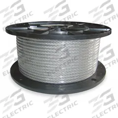 APPROVED VENDOR Wire Rope: Galvanized Steel, 7 x 7, 184 lb Working Load Limit, 250 ft Overall Lg (MPN 2TAA4). Key specifications — End Type: Plain; Brand: APPROVED VENDOR.