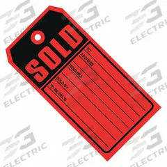 PARTNERS BRAND Sold Tag: Colored, Cardstock, 4 3/4 in Tag Ht, 2 3/8 in Tag Wd, Red, 500 PK (MPN G2530). Key specifications — Tag Color: Red; Tag Style: Plain; Tag Material: Cardstock; Brand: PARTNERS BRAND; Shipping Tag Type: Colored.