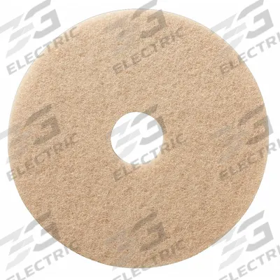 GRAINGER Burnishing Pad: Tan, 18 in Dia, Polyester, 3,000 RPM Max Speed, Round - Burnishing Pads