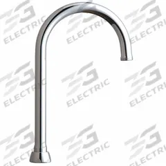 CHICAGO FAUCETS Spout: Spout, Arc, Swivel Spout, Brass, Polished Chrome, Laminar, UNEF (MPN GN2AJKABCP). Key specifications — Includes: Mounting Hardware; Product Type: Spout; Spout Style: Swivel; Body Material: Brass; Color/Finish: Polished Chrome; Brand: CHICAGO FAUCETS.