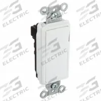 HUBBELL Wall Switch: Rocker Switch, Single Pole, Maintained, White, 120/277V AC, 15 A (MPN RSD115PLW). Key specifications — Illuminated: Yes; Voltage Rating: 120/277V AC.