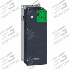SCHNEIDER Variable Frequency Drive: In Phase Three, Out Phase Three, 100 hp, No Bypass, Programmable (MPN ATV630D75N4ZU). Key specifications — Style: Compact; Color: Black/Green; Output Phase: Three.