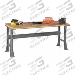TENNSCO Workbench: Fixed Ht, Tempered Hardwood, 96 in x 36 in, 2,400 lb Overall Load Capacity, Gray (MPN WB-1-3696C). Key specifications — Brand: TENNSCO.