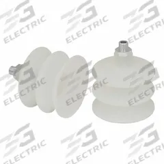 SCHMALZ Vacuum Pad Assembly: Multi-Bellows, 2.5 Folds, G1/4 in Vacuum Port, 95.5 mm Pad Dia, Clear (MPN 10.01.06.00047). Key specifications — attr1019136: 10.01.06.00047; attr1019138: SCHMALZ; attr1019139: 55 A.