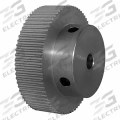 DAYTON Timing Pulley: Modified Curvilinear, Fixed, For GT Timing Belt Section, For 9 mm Belt Wd (MPN 74-2P09M6A8). Key specifications — Brand: DAYTON; Finish: Clear Anodized; For Belt Series: Powerhouse®.
