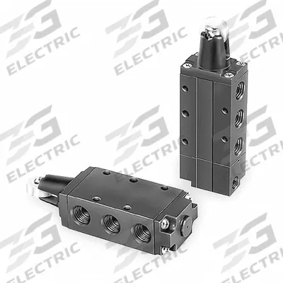 Parker Manual Air Control Valve: DirectAir 4, Four-Way / Two-Position, Roller - Parker Directair 4 Series Manual Air Control Valves