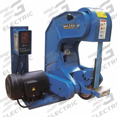 BAILEIGH INDUSTRIAL Belt Grinder: For Metal, 220 V, Single-Phase, 1.5 hp, 2 in Belt Wd, Benchtop - Benchtop Belt Machines