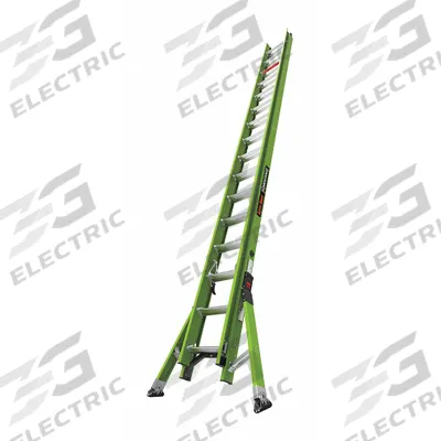 LITTLE GIANT Extension Ladder: 32 ft Ladder Size, Fiberglass, 375 lb Load Capacity - Ultra-Stable Non-Conductive Fiberglass Extension Ladders