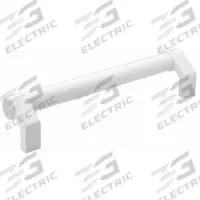ELESA Pull Handle: Threaded Holes, Aluminum, White, M8 Screw Size, 1.3 in, 11.81 in Grip Lg (MPN RHW1-30.R300.9002). Key specifications — Brand: ELESA; Projection Type: Non-Recessed; Material: Aluminum; Finish: Glossy; Color: White; Folding Type: Fixed; Mounting Type: Threaded Holes; Screw Size: M8.