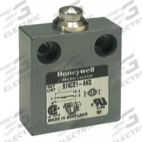 HONEYWELL Non Plug-In Limit Switch: Plunger Actuator, Metallic, Plunger, 2 Mounting Holes, 914CE (MPN 914CE1-9). Key specifications — Manufacturer Part Number: 914CE1-9; Brand: HONEYWELL; Electrical Connection: 9 ft Cable; Series: 914CE; Body Material Type: Metallic; Actuator Type: Plunger.