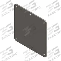 Wireway Closure Plate: 2 1/2 in Wd, 2 1/2 in Ht, 3 7/8 in Lg, Steel (MPN F22LP). Key specifications — Brand: HOFFMAN; With Knockouts: No.