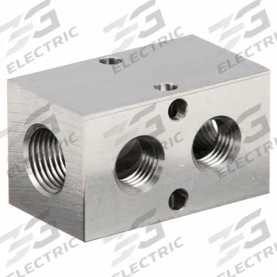 PNEUMADYNE Pipe Manifold Fitting: Inline, NPT x NPT, Rectangle, Stainless Steel - Air & Fluid Block Manifolds
