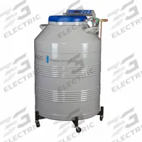 AMERICAN BIOTECH SUPPLY Cryogenic Tank: 165 L Capacity, 26 7/8 in Overall Dia, 39 in Overall Ht (MPN AJ-IV). Key specifications — Brand: AMERICAN BIOTECH SUPPLY; Material: Stainless Steel; Includes: 6 ft Stainless Steel Armor-Plated Transfer Hose.