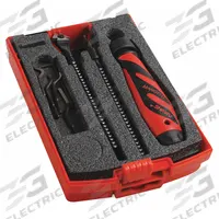 SHAVIV Deburring Tool Kit: D80C/D82C/E100/E111/E200/E300/E700 Blade, Mango II Handle (MPN 154-00035). Key specifications — Blade Trade Number: D82C; Brand: SHAVIV; Holder Trade Letter: E.