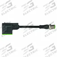 MURRELEKTRONIK Cordset: M12 Male Straight x DIN Form A, 0.3 m Cable Lg, PUR, Black, 3 Pins, IP67 (MPN 7000-40881-6360030). Key specifications — Wire Size: 18 AWG; Brand: MURRELEKTRONIK; Cable Jacket Color: Black; IP Rating: IP67.