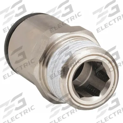 LEGRIS Push-Fit Fitting: 12 mm OD x 1/2 in Pipe Size, Push-to-Connect x MNPT, Brass - Nylon & Nickel-Plated Brass Tube Fittings