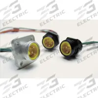 BRAD HARRISON External Thread Receptacle: 130013, 7/8"-16 Coupling Thread Size, 1 ft Wire Lg, 2 Pins (MPN 1R2006A20A120). Key specifications — Coupling Thread Size: 7/8"-16; IP Rating: IP67; Mounting Thread Size: 1/2"-14; Brand: BRAD HARRISON; Mounting Style: Panel; Series: 130013.