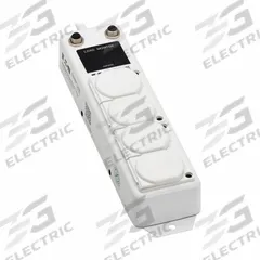 EATON TRIPP LITE Outlet Strip: 4 Outlets, 2 ft Cord Lg, 15 A Current, UL 1363A, White, 5-15P, 5-15R (MPN PS-402-HG-OEMLM). Key specifications — Brand: EATON TRIPP LITE; Mounting Style: Keyhole.