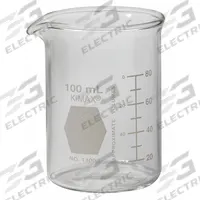 KIMBLE Beaker: 100 mL, 3.38 fl oz, A, Low Form, Type I, Colorless, Borosilicate Glass, Autoclavable (MPN 14000-100). Key specifications — attr1371034: Type I; attr1371051: KIMBLE; attr1371062: Colorless.