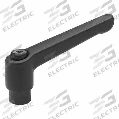 JW WINCO Adjustable Handles; Adjustable Levers: Zinc w/ Steel Thread, M12 Thread - Teardrop-Style Adjustable Handles with Threaded Hole