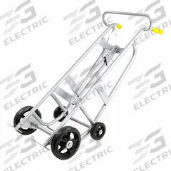 DAYTON Drum Hand Truck: For 30 gal_55 gal_85 gal Cntnr Cap, For Plastic/Steel Container Material (MPN 34D651). Key specifications — attr1187902: 37-1/2 in x 25 in x 55 in; attr1187910: Rubber Tread on Iron Core; attr1187915: Plastic; attr1187943: DAYTON.