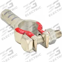 ECO-MAX Battery Terminal: Straight, Crimp, 4 ga, Gray Color, Positive, Copper/Tin, 1 in Overall Wd (MPN 058417-1). Key specifications — Contact Material: Tin; Alignment: Straight; Color Code: Gray; Connection Type: Crimp; Gauge: 4 ga; Polarity: Positive; Brand: ECO-MAX.