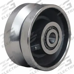 APPROVED VENDOR Track Wheel: 8 in Wheel Dia., 4 in Wheel Wd, 6,500 lb Load Capacity, Steel, Roller (MPN W-840-FVH-1MC). Key specifications — attr1099880: Yes; attr1099886: Silver; attr1099891: APPROVED VENDOR.