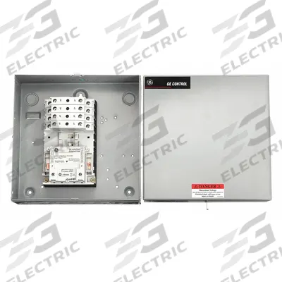 GE Lighting Magnetic Contactor: 8 Poles, 120V AC, 30 A - Enclosed Electrically Held Lighting Contactors
