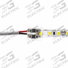 Tape Light Terminal Block Connector: 0.58 in Lg, Screw Terminal/Tape-to-Wire, 16 AWG, 20 AWG (MPN DI-TB8-CONN-TTW-5). Key specifications — Minimum Wire Gauge: 20 AWG; Brand: DIODE LED; Product Type: Tape Light Connector; Connection Type: Tape-to-Wire; Maximum Wire Gauge: 16 AWG.