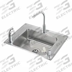 ELKAY Classroom Sink: Single Manual Handle, Lever, 28 in Overall Lg, 22 in Overall Wd, 18 ga (MPN DRKAD282255RC). Key specifications — Brand: ELKAY; Sink Material: Stainless Steel.