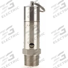 CONRADER Safety Valve: Hard Seat, 1/2 in (M)NPT Inlet (In.), 175 psi Preset Setting (PSI) (MPN SRH375-1/2-SS-175). Key specifications — attr291993: Hard Seat; attr291998: Stainless Steel; attr292007: Stainless Steel; attr292009: Stainless Steel; attr294753: CONRADER.