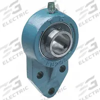 TRITAN 3 Bolt Flange Bearing: Radial Ball, 3/4 in Bore, Cast Iron, Set Screws, 4 1/4 in Lg (MPN UCFB204-12A). Key specifications — Bore Type: Cylindrical; Brand: TRITAN; Lubricant Material: NLGI #2 Equivalent; Mounting Bolt Size: 1/4 in; System of Measurement: Inch.