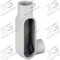 Conduit Outlet Body: Iron, 1 in Trade Size, LR Body, 11 cu in Body Capacity, Threaded Hub (MPN LR37). Key specifications — Finish: Powder Coated; For Use With: RMC; Brand: HUBBELL KILLARK; Hub Style: Threaded; Mfr. Series: Duraloy 7.