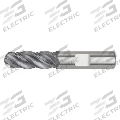 WIDIA HANITA Ball End Mill: Carbide, AlTiN Coated, 4 Flute, 3/4" Mill Dia, 1-1/2" LOC - Fast-Cutting Carbide Ball End Mills for Steel & Cast Iron