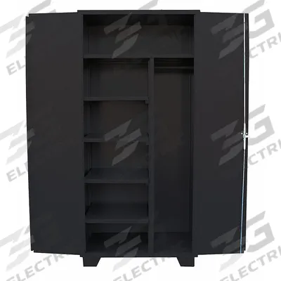 JAMCO Storage Cabinet: 36 in x 24 in x 78 in, 5 Shelves, Swing Handle & Padlock Hasp - Industrial Combination Cabinets