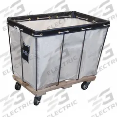 ROYAL BASKET TRUCKS Basket Truck: 16.9 cu ft, 600 lb, 36 in L x 26 in W x 27 1/2 in H, White, Wood (MPN G12-CCX-RVA-3UNN). Key specifications — Brand: ROYAL BASKET TRUCKS; Liner Color: White; Caster/Wheel Configuration: (4) Swivel; Assembled/Unassembled: Assembled.
