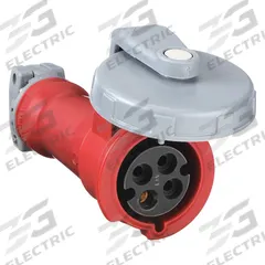 HUBBELL Pin and Sleeve Connector: Red, 480V AC, Three Phase, 30 A, 3 Pole, 4 Wire, IEC Grounding (MPN HBL430C7W). Key specifications — Brand: HUBBELL.