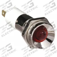 APPROVED VENDOR Protruding Panel Light: 10 mm Panel Mounting Hole Dia, LED, Red, Protruding Head (MPN 24M090). Key specifications — Brand: APPROVED VENDOR; Electrical Connection: 0.11 Male Quick Disconnect.