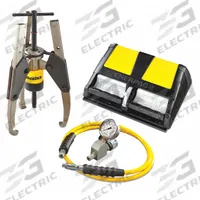 ENERPAC Hydraulic Puller Set: 14 ton Capacity with Attachments, 14 ton Cylinder Nominal Capacity (MPN GPS14A). Key specifications — attr98874: ENERPAC; attr96739: Puller Long Jaw Set; attr1177737: Air Pump.