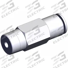 SMC Pneumatic Check Valve: Male Connector, NBR, Aluminum Alloy (Valve)/PBT (Body)/Spacer (Brass) (MPN AKH09B-N02S). Key specifications — attr291949: 5/16 in Tubing; attr291950: 1/4 in NPT; attr291957: NBR, Aluminum Alloy (Valve); PBT (Body); Spacer (Brass); attr294749: SMC.