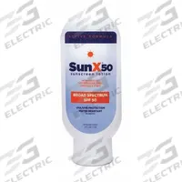 SUNX Sunscreen: 50 SPF, Lotion, 4 oz (MPN 18-906G). Key specifications — Unitized: Unitized; Manufacturer Part Number: 18-906G; Format: Lotion; Purpose: Sunscreen; Brand: SUNX; Formula Features: Paraben Free; Unit Package Type: Bottle; Active Ingredient: Vitamin E.