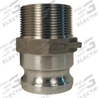 Cam and Groove Adapter: 1/2 in Coupling Size, 1/2 in -14 Thread Size, 1 15/16 in Overall Lg, MNPT (MPN G50-F-SS). Key specifications — Thread Size: 1/2 in -14; Fitting Type: MNPT; Includes Locking Arm: No; Body Material: 316 Stainless Steel; Brand: DIXON VALVE & COUPLING.