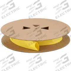 3M Heat Shrink Tubing: 0.38 in I.D. Before Shrinking, 0.19 in I.D. After Shrinking, 200 ft Lg, 3 PK (MPN FP301-3/8-200'-YELLOW-SPOOL). Key specifications — Color: Yellow; Brand: 3M.