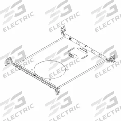 PRESCOLITE Mounting Pan: 1 5/8 in Overall Ht, 17 5/8 in Overall Lg - Accessories for Can Lights & Downlights