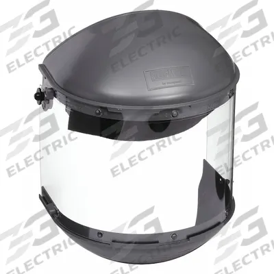 FIBRE-METAL BY PIP Face Shield: Clear, Uncoated, Dielectric/Reusable, 16 1/2 in Visor Wd - General Purpose Single-Crown Face Shields with Chin Guards