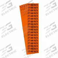BRADY Conduit & Voltage Signs & Labels: 2 1/4 in Label Wd, 1/2 in Label Ht, 277/480 Volts, 5 PK (MPN 152485). Key specifications — Legend: 277/480 Volts; Brand: BRADY; Label Style: C.