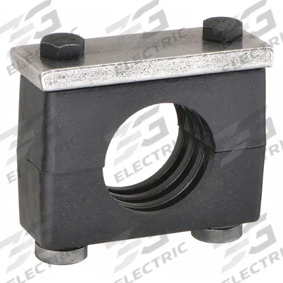 BEHRINGER PIPE SYSTEMS Vibration-Dampening Beta Clamp: Ribbed Bore, Steel Clamp, For 1 Lines (MPN SH40840-PP) - Vibration-Dampening Textured Core Beta Clamps