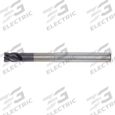 WIDIA HANITA Corner Radius End Mill: Carbide, TiAlN Coated, 4 Flute, 1" Mill Dia - Reduced-Neck Fast-Cutting Carbide Corner-Radius End Mills for Steel & Cast Iron
