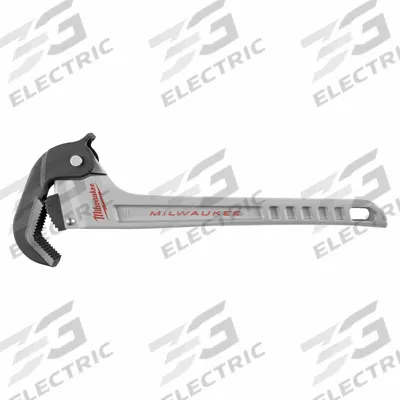 MILWAUKEE Pipe Wrench: Aluminum, 2 1/2 in Jaw Capacity, Serrated, 17 1/20 in Overall Lg - Ratcheting Pipe Wrenches